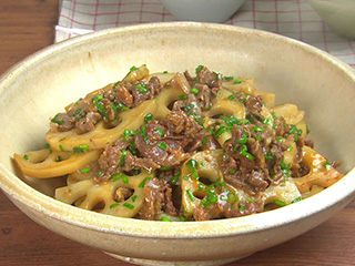 牛肉とれんこんの蒸しもの キユーピー3分クッキング 日本テレビ