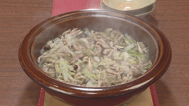 塩豚 白菜 きのこの味変3種鍋 キユーピー3分クッキング 日本テレビ