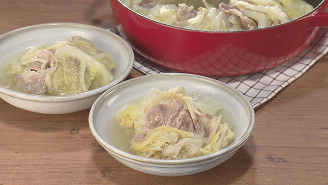 白菜と豚肉の重ね塩麹鍋 キユーピー3分クッキング 日本テレビ