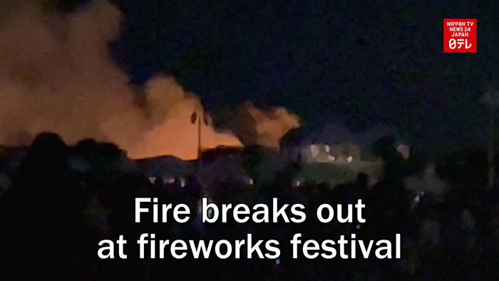 Fire breaks out at fireworks festival