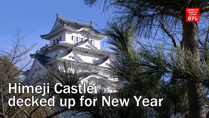 Himeji Castle decked up for New Year