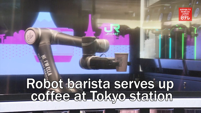Robot barista serves up coffee at Tokyo, Yokohama train stations