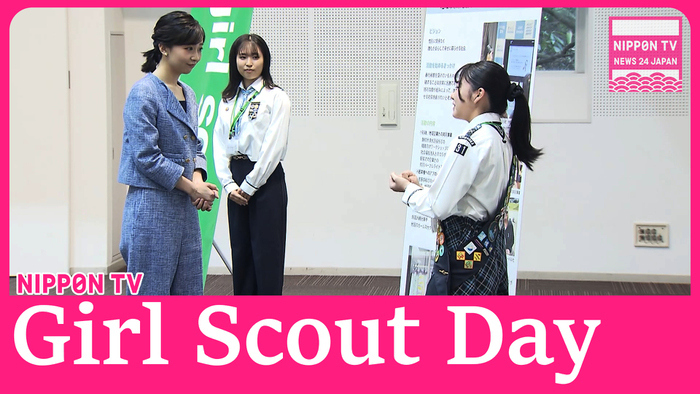 Princess Kako encourages girls taking part in activities to address social issues