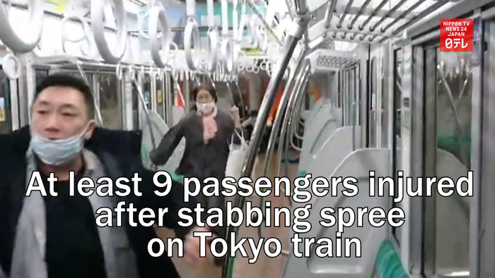 At least 9 passengers injured after stabbing spree on Tokyo train