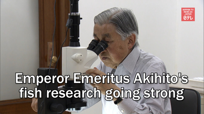 Emperor Emeritus Akihito's fish research going strong