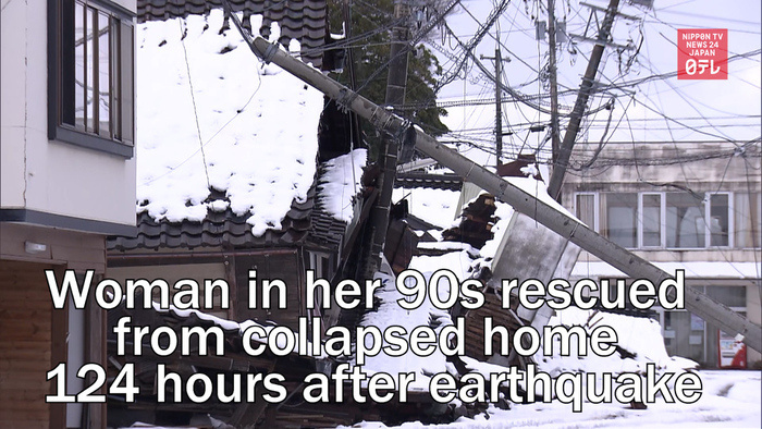 Woman in her 90s rescued from collapsed home 124 hours after earthquake