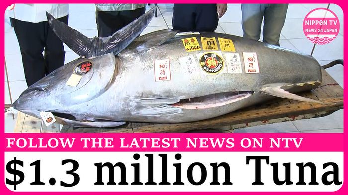 Tuna fetches over 200 million yen in first auction of 2025 at Tokyo's Toyosu market