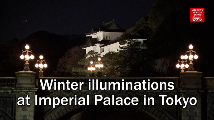 Winter illuminations at Imperial Palace in Tokyo