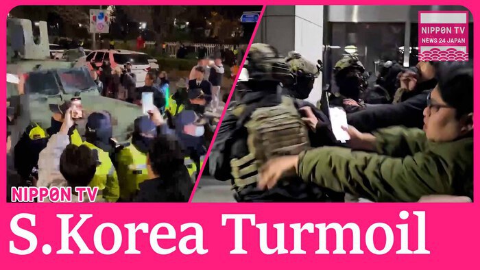 Sudden martial law in South Korea causes protest from lawmakers and people