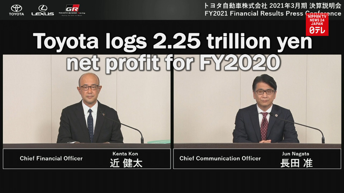 Toyota logs 2.25 trillion yen net profit for FY 2020