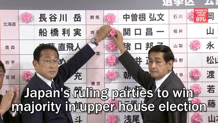 Japan's ruling parties to win majority in upper house election