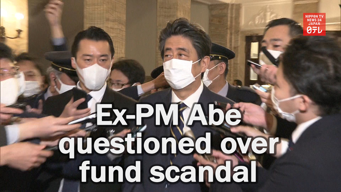 Ex-PM Abe questioned over fund scandal