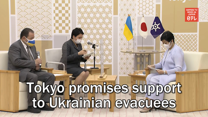 Tokyo governor promises support to Ukrainian evacuees