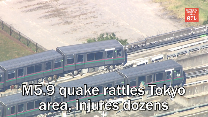 M5.9 quake rattles Tokyo area and injures dozens