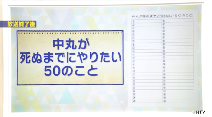 10月16日放送 #574 KAT-TUN 中丸雄一 中丸が死ぬまでにやりたい50のこと 【ファッショニスタ中丸】｜シューイチ｜日本テレビ