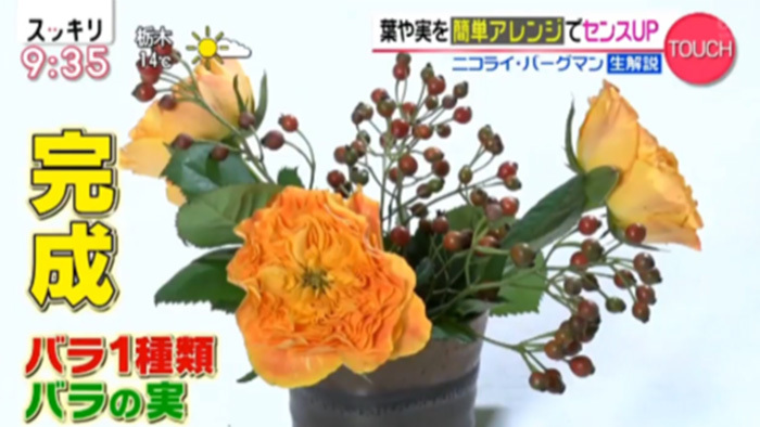 生出演 ニコライ バーグマンに学ぶ 簡単おしゃれな花の生け方 スッキリ 日本テレビ
